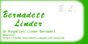 bernadett linder business card